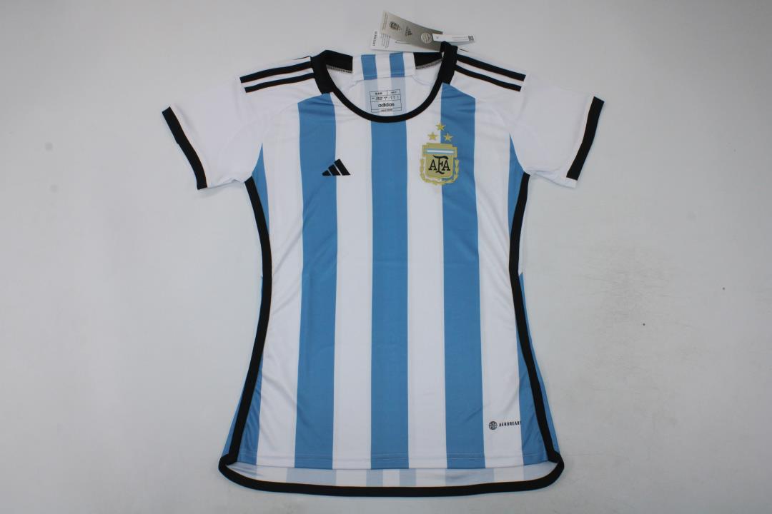 AAA Quality Argentina Woman 2022 World Cup Home 3 Stars Jersey